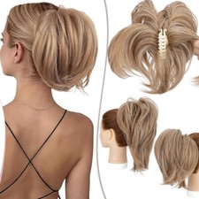 Bendable Biegbar Pferdeschwanz mit Klammer Clip-in Kurz Haarteil Dutt Haargummi