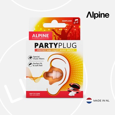 Alpine PartyPlug Earplugs | Concert Ear Plugs High Fidelity For Music Anti Noise