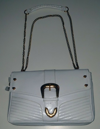 BORSA REBEL TWIN SET SIMONA BARBIERI 201TA723E VERA PELLE COL. BIANCO  ACC.TEXANO | eBay