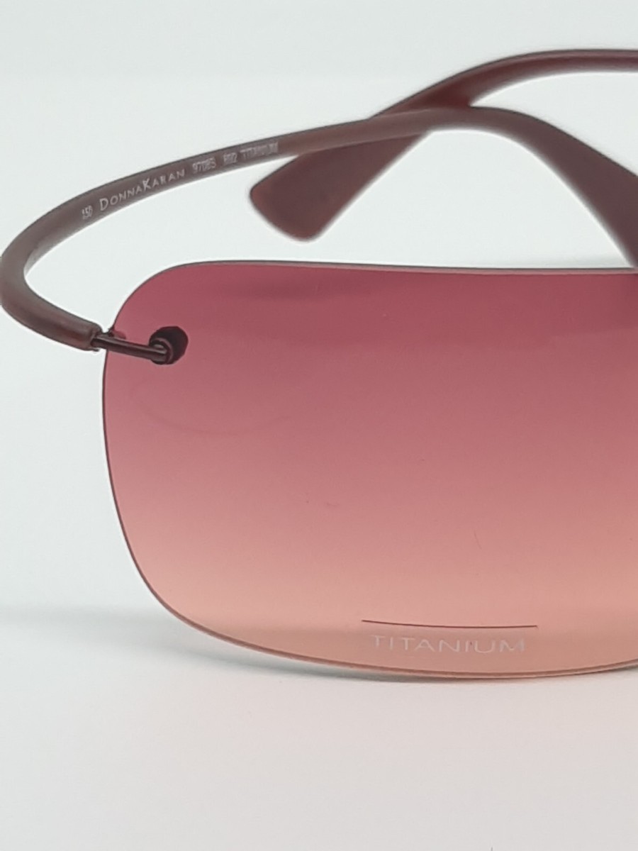 Donna Karan 9708s Sunglasses Titanium Rimless Wrap Pilot 100  display picture 1
