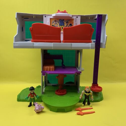 FISHER PRICE IMAGINEXT DC GO TEEN TITANS GO! T TOWER HOUSE PLAYSET FIGURES LOT - Picture 3 of 24