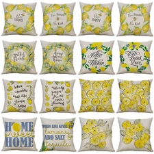 Summer Lemons Sentiment Throw Pillow Covers Cases for Couch Sofa Home Decor