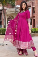 Purple Gottapatti Anarkali Suit Set