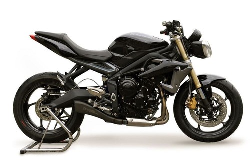 scarico gpr omologato doppio terminale acciaio deeptone, db-killer incluso,  compatibile con triumph street triple 675 2007 2008 2009 2010 2011 2012 mototopgun