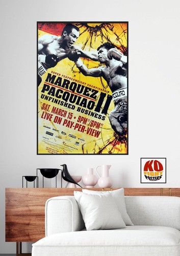 MANNY PACQUIAO vs. JUAN MANUEL MARQUEZ (2) Original HBO Boxen Poster AUKT - Bild 6 von 20
