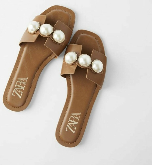 brown zara sandals
