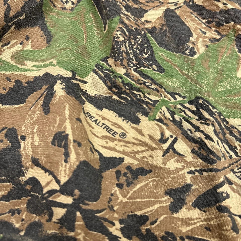 Vintage Realtree Shirt Mens XXXL Brown Crew Neck Made In USA Read Description - Image 3 of 4