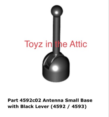 Lego 1x 4592c02 Black Black Antenna Small Base with Black Lever 6932