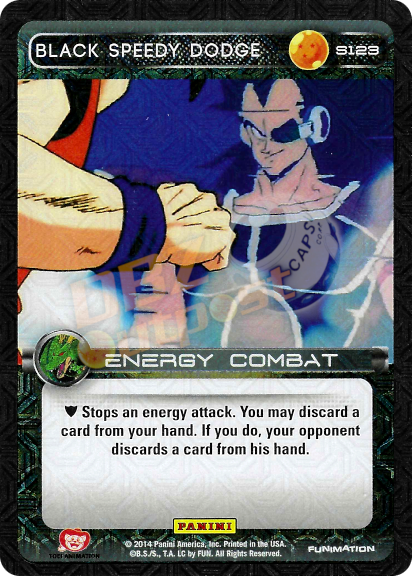 DBZ Dragon Ball Z TCG Card Panini Premiere S123 Black Speedy DBZ Dragon Ball Z TCG Card Panini Premiere S123 Black Speedy