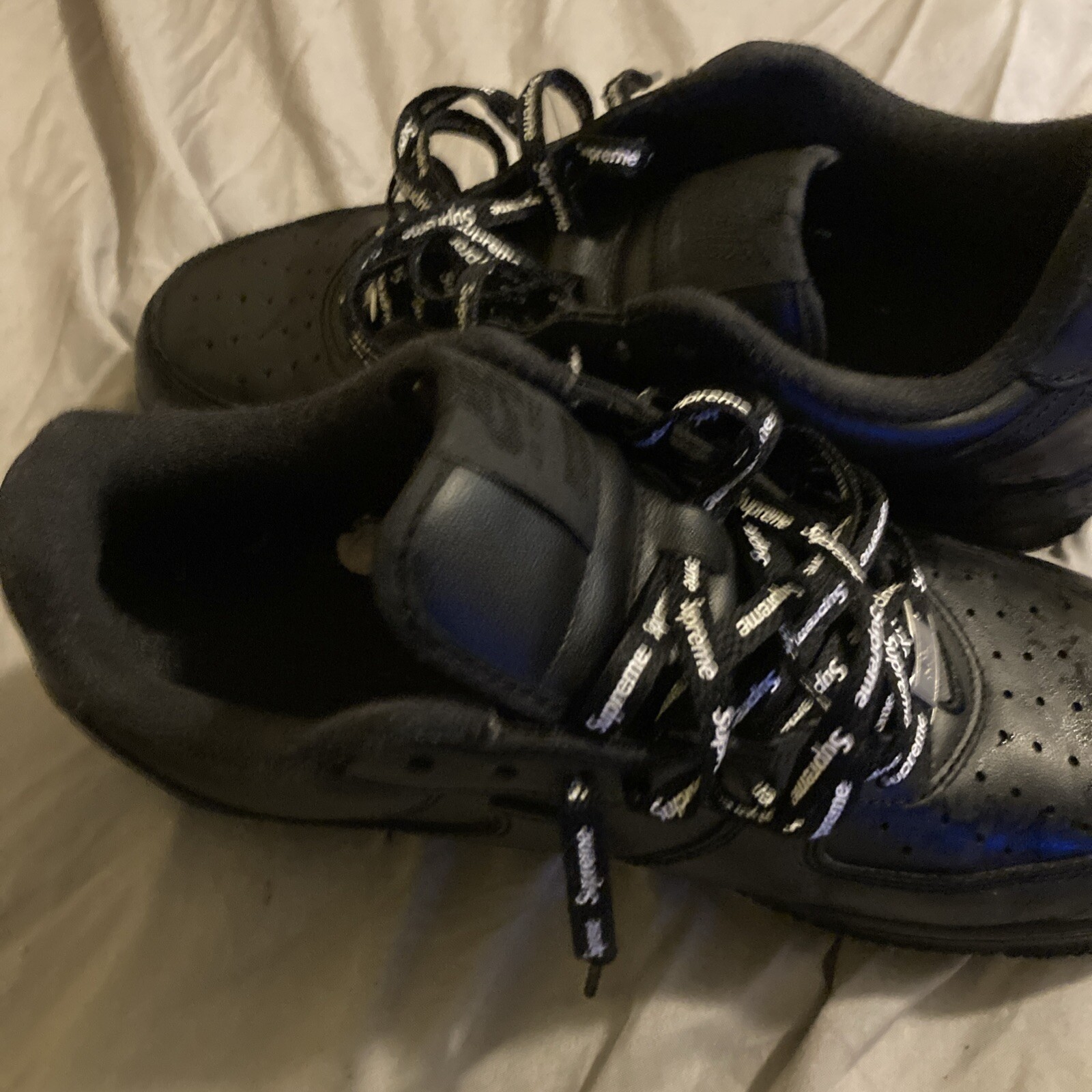 Size 8 - Nike Air Force 1 Low x Supreme Box Logo - Black