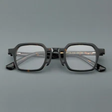 Acetate Retro Reading Glasses Japanese Square Eyeglasses Frame Women Men Eyewear