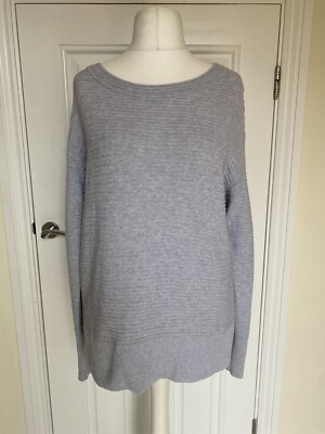 Barbour International Women's Grey Goodwood Knit Jumper Ribbed