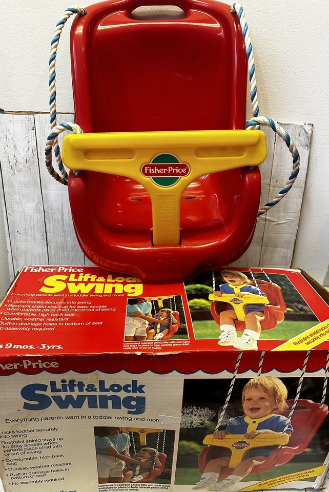 Vintage Fisher Price Lift & Lock Swing For InfantToddlers 9m3y 1996