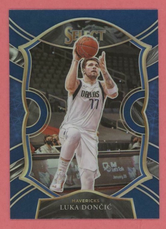 Luka Doncic 2020-21 Panini Select BLUE PRIZM CONCOURSE Card #15 MAVERICKS