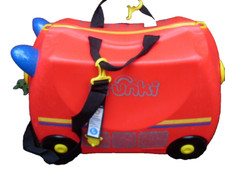 Trunki Frank The Fire Engine Sit On And Ride Case  With Strap And Key #260