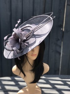 silver grey hats for mother of the bride