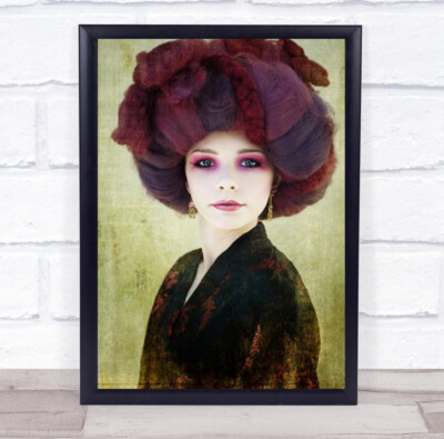 Rothaariges Portrait rote Haare Gesicht Modell Textur Person Studio Wandkunstdruck