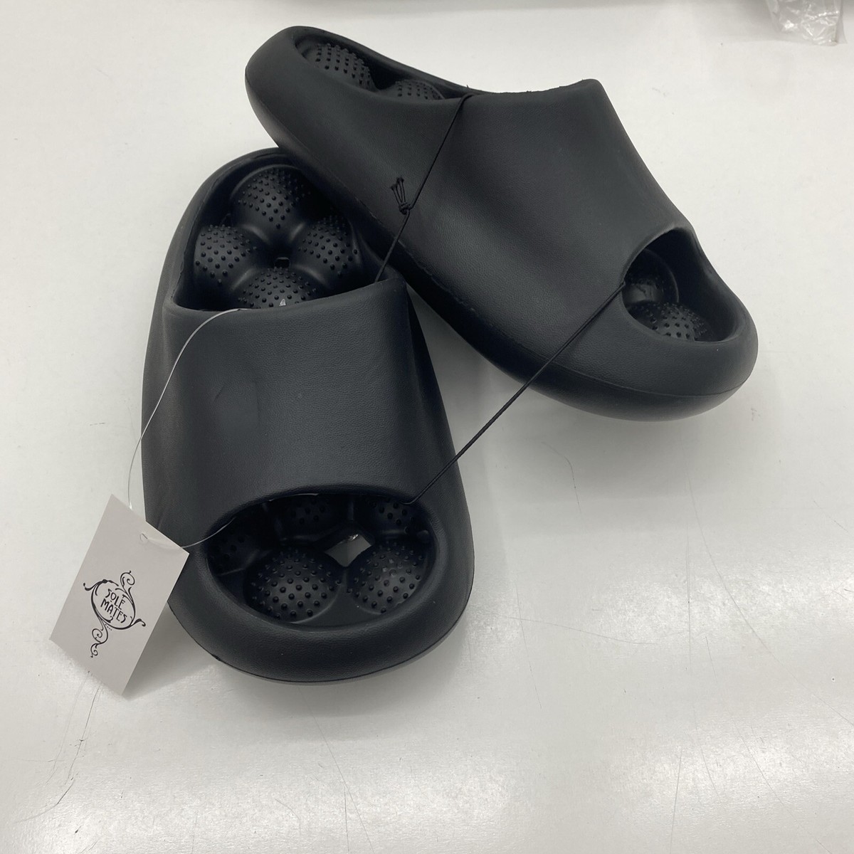 Sole Mates Black Slip On Cushion, Slides Sandals Unisex Size