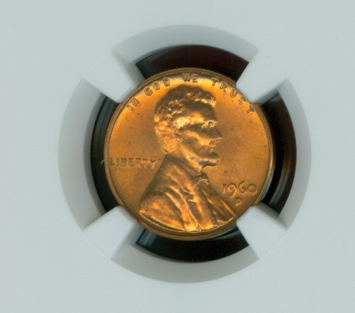 1960-D Large Date Lincoln cent Graded MS66 RD by NGC - Picture 2 of 3