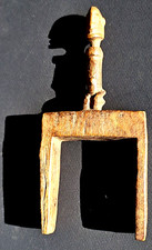 ART AFRICAIN Ancien étrier POULIE de METIER à TISSER finement sculpté DOGON MALI