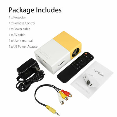 Portable Full HD 1080P LED Projector Smart Home Theater Cinema VGA/HDMI/USB/SD