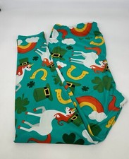 Lularoe Sz TC2 - 20-26 Leggings Lucky Irish Unicorn Shamrock Horseshoe A/5/21