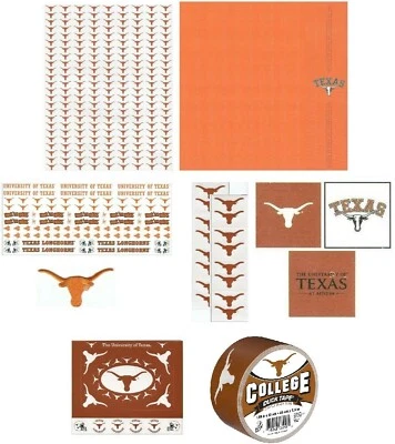 SPORTS SOLUTION University of Texas Longhorns NCAA Scrapbook: Kit - Sticker - Paper YOU CHOOSE