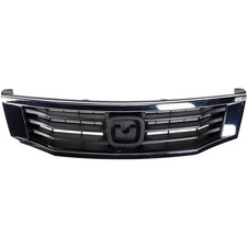 Grille Assembly Mat Black W Chrome Frame For 08-10 Honda Accord