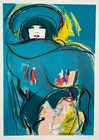 Foreign Lithograph Signed Lien Dezo 224/300 Effa Elegante 1990