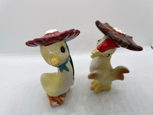 Mid century, ceramic, Chicken, hen, salt/ pepper shaker, Japan - Picture 2 of 7
