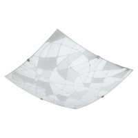 Weiß Chrom Klassisch Deckenlampe Deckenleuchte 3X60W/E27 40X40 [Cm]