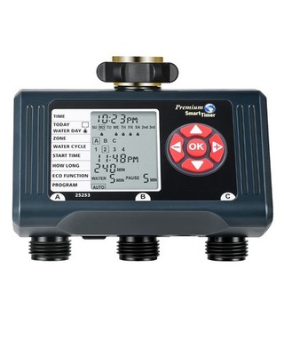 3-Zone Hose Water Timer DEWENWILS Programmable Irrigation Controller Rain Delay