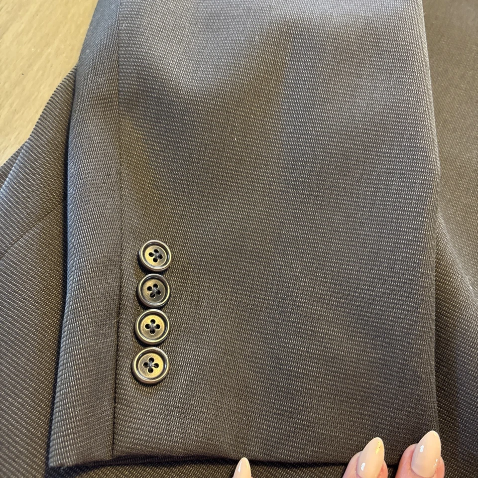 Blazer Hugo Boss Talla 42R Negro Lana Sólido Traje Chaqueta 3 Botones Abrigo Deportivo Nuevo con Etiquetas Foto 4 de 4