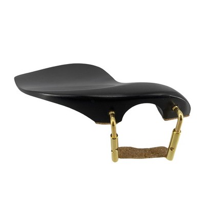 Right-Hand 4/4 Violin Chin Rest with Adjustable Clamp- Solid Ebony Wood