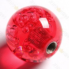 Red Ball 60mm W-power Transparent Manual Crystal Bubble Shift Knob