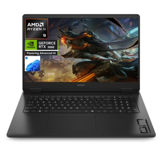 HP OMEN 17.3" FHD 144Hz IPS Laptop, AMD Ryzen AI 9 365, RTX 5060, 32GB/1TB