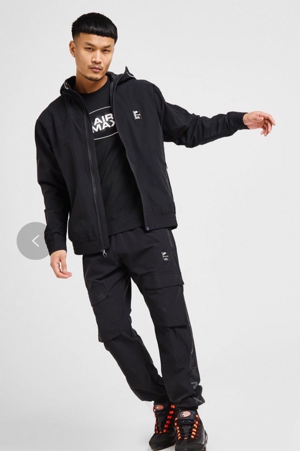Nike Air Max Woven Jacket Black/Silver-ALL SIZES-New-100percent Genuine-RRP £120 image 4