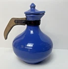 Bauer Pottery Carafe with Lid Vintage with Wood Handle Coffee Tea Server