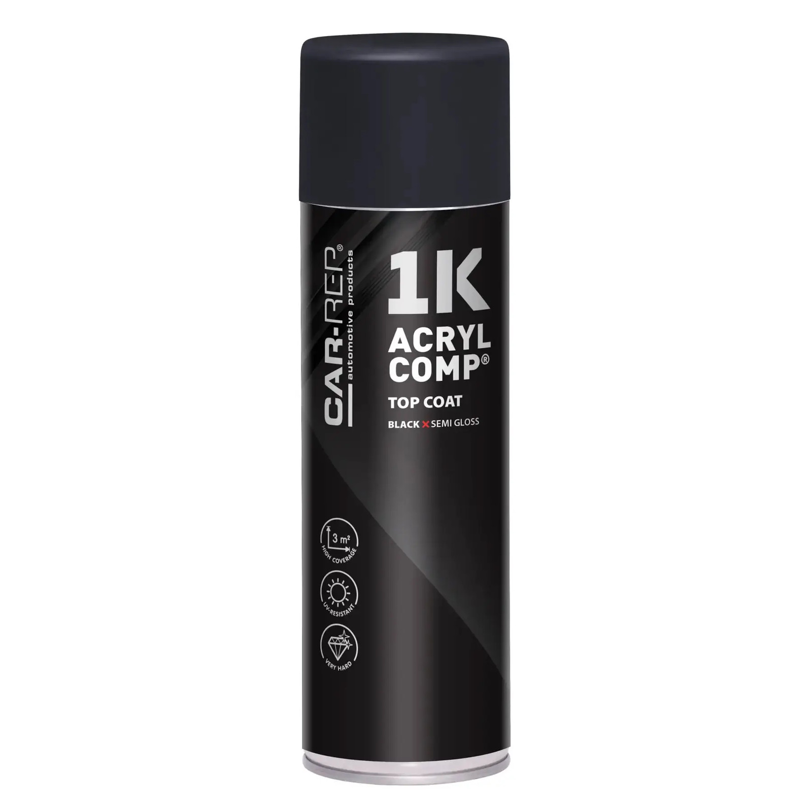 x6 Maston Car-Rep Auto Spray Paint ACRYLcomp Black Semi-Gloss 500ml