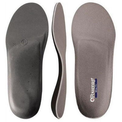 Powerstep Full Length Orthotics, Wide Fit, (Gray), M - 9-9.5 / W - 11-11.5