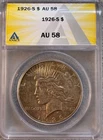 1926 - S  Peace Dollar $1 ANACS AU58