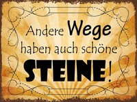 Holzschild 30X40 Cm Andere Wege Auch SchöNe Steine Deko Geschenk Holz Schild