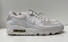 Nike Air Max 90 LTR Triple White Leather Low Top Sneakers Women's Size 6 — photo 3
