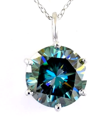 #ad RARE 11.10 Ct Certified Blue Diamond Solitaire Pendant FREE Diamond Studs $112.50