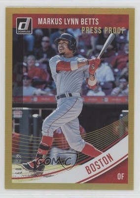 2018 Panini Donruss Variations Press Proof Gold 60/99 Mookie Betts #191 1hc0