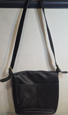 COACH Vintage Black Leather Shoulder Bag Zip ...