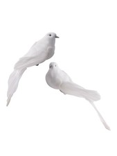 Artificial Doves Bird Garden Home Indoors Clip Fake Foam Home Ornament