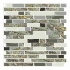 Yipscazo 10 Sheet 12''x12'' Peel and Stick Backsplash Tile for Kitchen Adhesi...