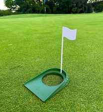 Golf Putting Hole Cup Trainer with Flag Portable Putter Practice Indoor Outdoor