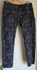 Hudson Women's Floral Black Jeans Size 32 Straight Denim USA Made Pants